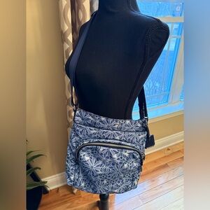 Tumi Blue Patterned Crossbody Bag